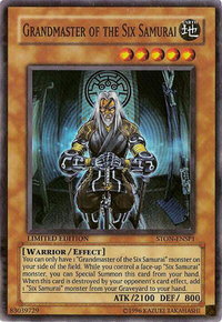 Grandmaster of the Six Samurai - Sneak Preview Series 3  #STON-ENSP1 - Super Rare YuGiOh Trading Card