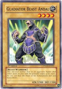 Gladiator Beast Andal trading card from Phantom Darkness Gladiator Beast Andal - Phantom Darkness YuGiOh trading card