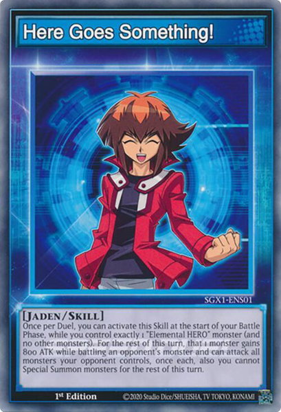 Here Goes Something! trading card from Speed Duel GX: Duel Academy Box Here Goes Something! - Speed Duel GX: Duel Academy Box YuGiOh trading card