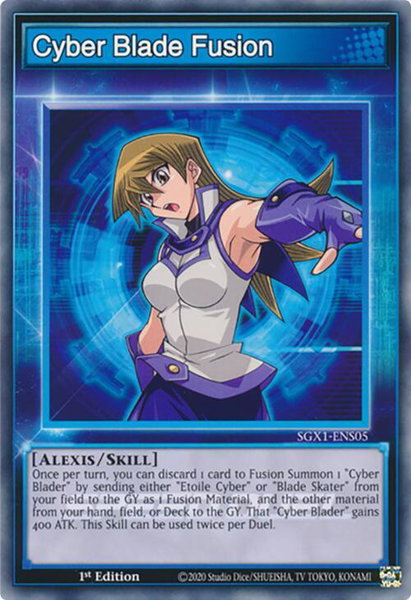 Cyber Blade Fusion trading card from Speed Duel GX: Duel Academy Box Cyber Blade Fusion - Speed Duel GX: Duel Academy Box YuGiOh trading card