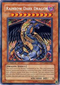 Rainbow Dark Dragon trading card from Phantom Darkness Rainbow Dark Dragon - Phantom Darkness YuGiOh trading card