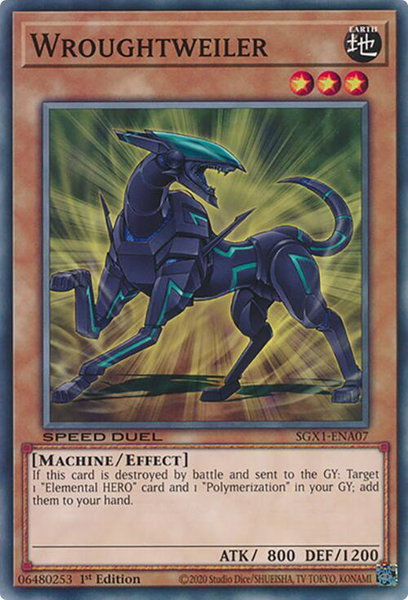 Wroughtweiler trading card from Speed Duel GX: Duel Academy Box Wroughtweiler - Speed Duel GX: Duel Academy Box YuGiOh trading card