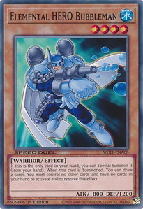 Elemental HERO Bubbleman - Speed Duel GX: Duel Academy Box  #SGX1-ENA08 - Common / Short Print YuGiOh Trading Card