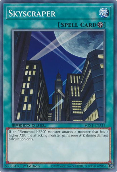 Skyscraper - Speed Duel GX: Duel Academy Box YuGiOh trading card