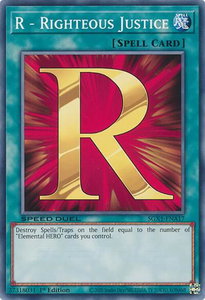 R - Righteous Justice - Speed Duel GX: Duel Academy Box  #SGX1-ENA17 - Common / Short Print YuGiOh Trading Card