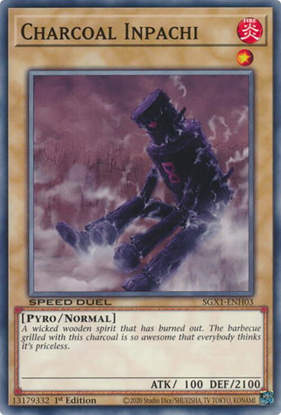 Charcoal Inpachi trading card from Speed Duel GX: Duel Academy Box Charcoal Inpachi - Speed Duel GX: Duel Academy Box YuGiOh trading card