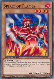 Spirit of Flames - Speed Duel GX: Duel Academy Box  #SGX1-ENH05 - Common / Short Print YuGiOh Trading Card
