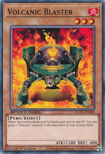 Volcanic Blaster trading card from Speed Duel GX: Duel Academy Box Volcanic Blaster - Speed Duel GX: Duel Academy Box YuGiOh trading card