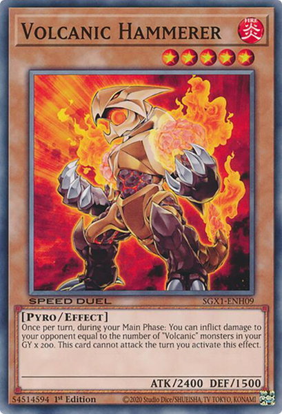Volcanic Hammerer - Speed Duel GX: Duel Academy Box YuGiOh trading card