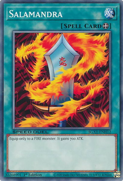 Salamandra trading card from Speed Duel GX: Duel Academy Box Salamandra - Speed Duel GX: Duel Academy Box YuGiOh trading card