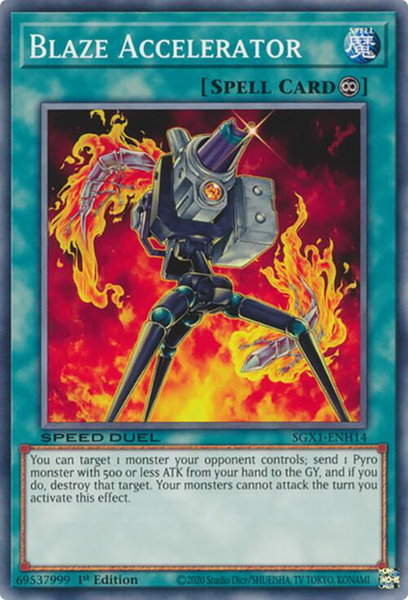 Blaze Accelerator - Speed Duel GX: Duel Academy Box YuGiOh trading card