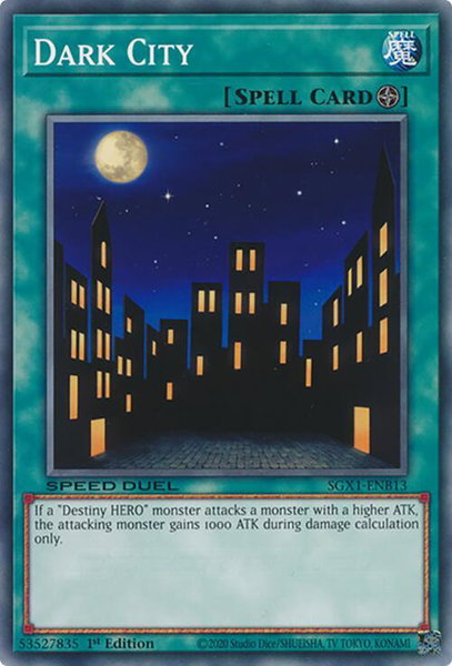Dark City trading card from Speed Duel GX: Duel Academy Box Dark City - Speed Duel GX: Duel Academy Box YuGiOh trading card