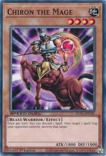 Chiron the Mage trading card from Speed Duel GX: Duel Academy Box Chiron the Mage - Speed Duel GX: Duel Academy Box YuGiOh trading card