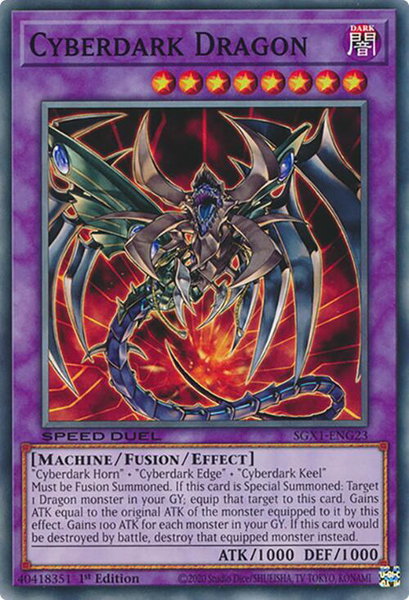 Cyberdark Dragon trading card from Speed Duel GX: Duel Academy Box Cyberdark Dragon - Speed Duel GX: Duel Academy Box YuGiOh trading card