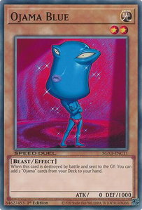 Ojama Blue - Speed Duel GX: Duel Academy Box  #SGX1-ENC11 - Common / Short Print YuGiOh Trading Card