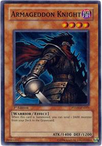 Armageddon Knight trading card from Phantom Darkness Armageddon Knight - Phantom Darkness YuGiOh trading card