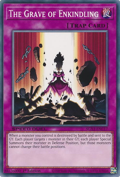 The Grave of Enkindling trading card from Speed Duel GX: Duel Academy Box The Grave of Enkindling - Speed Duel GX: Duel Academy Box YuGiOh trading card