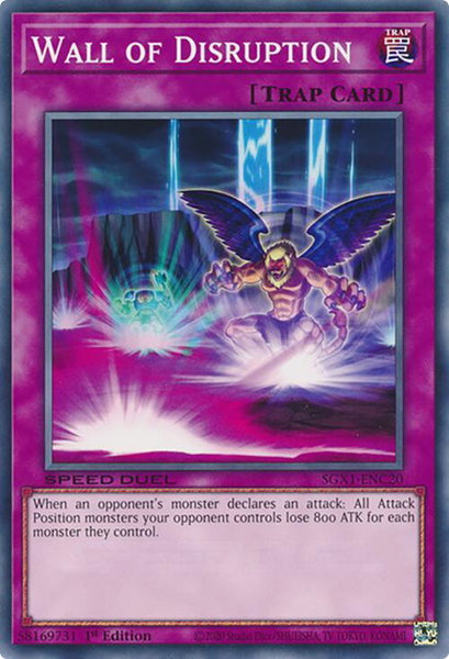 Wall of Disruption trading card from Speed Duel GX: Duel Academy Box Wall of Disruption - Speed Duel GX: Duel Academy Box YuGiOh trading card
