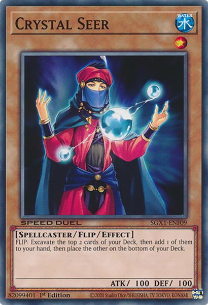 Crystal Seer trading card from Speed Duel GX: Duel Academy Box Crystal Seer - Speed Duel GX: Duel Academy Box YuGiOh trading card