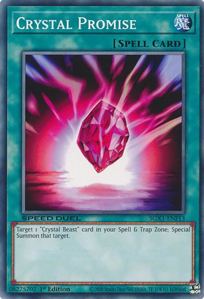 Crystal Promise trading card from Speed Duel GX: Duel Academy Box Crystal Promise - Speed Duel GX: Duel Academy Box YuGiOh trading card