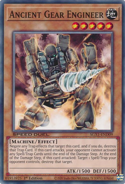 Ancient Gear Engineer trading card from Speed Duel GX: Duel Academy Box Ancient Gear Engineer - Speed Duel GX: Duel Academy Box YuGiOh trading card