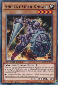 Ancient Gear Knight - Speed Duel GX: Duel Academy Box  #SGX1-END10 - Common / Short Print YuGiOh Trading Card