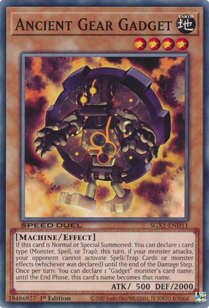 Ancient Gear Gadget trading card from Speed Duel GX: Duel Academy Box Ancient Gear Gadget - Speed Duel GX: Duel Academy Box YuGiOh trading card