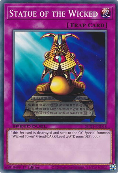 Statue of the Wicked trading card from Speed Duel GX: Duel Academy Box Statue of the Wicked - Speed Duel GX: Duel Academy Box YuGiOh trading card