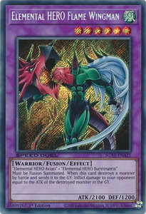 Elemental HERO Flame Wingman (Secret Rare) - Speed Duel GX: Duel Academy Box  #SGX1-ENA21 - Secret Rare YuGiOh Trading Card