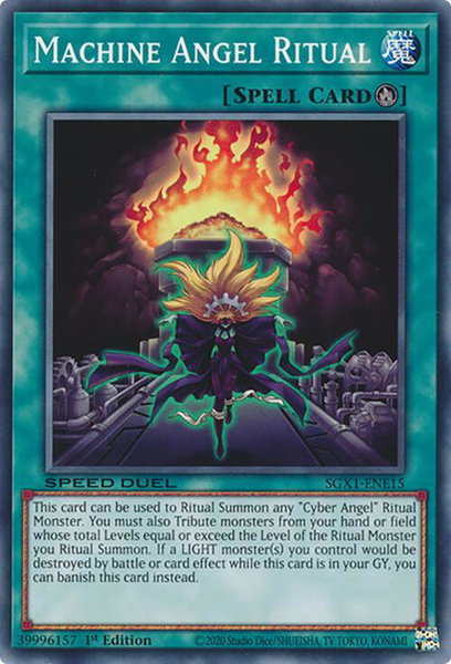 Machine Angel Ritual trading card from Speed Duel GX: Duel Academy Box Machine Angel Ritual - Speed Duel GX: Duel Academy Box YuGiOh trading card
