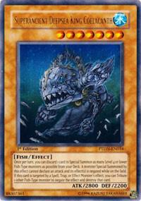 Superancient Deepsea King Coelacanth - Phantom Darkness YuGiOh trading card