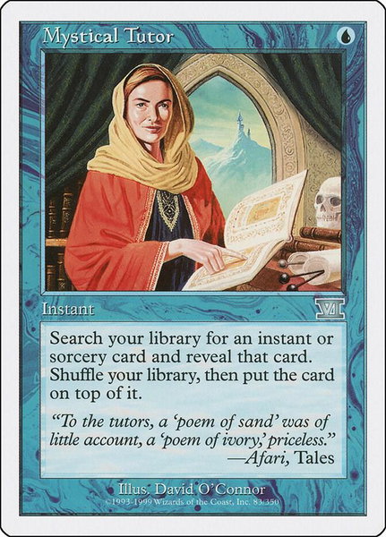 Mystical Tutor trading card from Classic Sixth Edition Mystical Tutor - Classic Sixth Edition Magic: The Gathering trading card