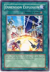 Dimension Explosion trading card from Phantom Darkness Dimension Explosion - Phantom Darkness YuGiOh trading card