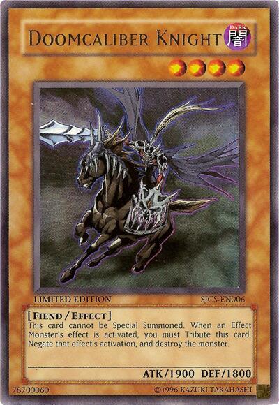 Doomcaliber Knight trading card from Shonen Jump Championship Series Prize Cards Doomcaliber Knight - Shonen Jump Championship Series Prize Cards YuGiOh trading card