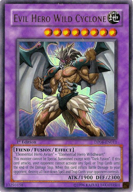 Evil Hero Wild Cyclone - Duelist Pack 6: Jaden Yuki 3 YuGiOh trading card