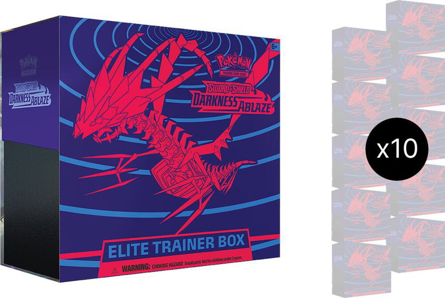 Darkness Ablaze Elite Trainer Box Case trading card from SWSH03: Darkness Ablaze Darkness Ablaze Elite Trainer Box Case - SWSH03: Darkness Ablaze Pokémon trading card