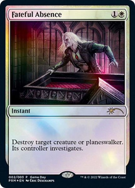 Fateful Absence trading card from Game Day & Store Championship Promos Fateful Absence - Game Day & Store Championship Promos Magic: The Gathering trading card