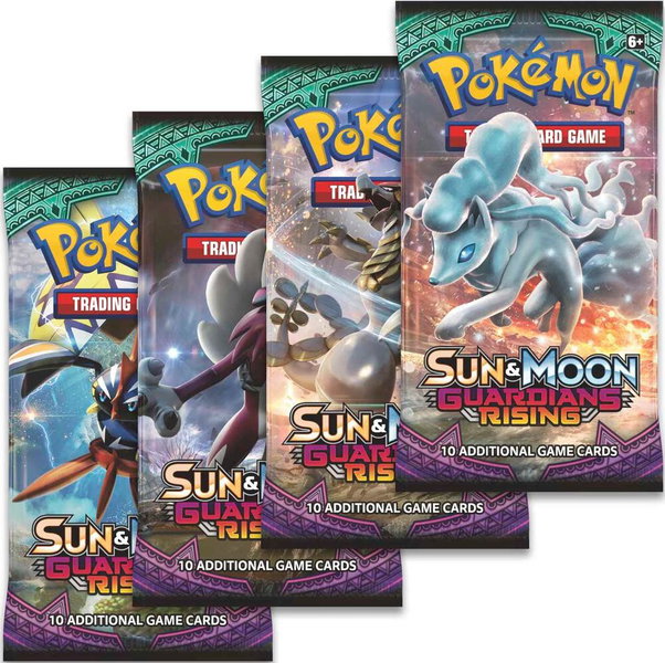 Guardians Rising Booster Pack Art Bundle [Set of 4] - SM - Guardians Rising Pokémon trading card