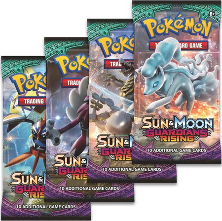 Guardians Rising Booster Pack Art Bundle [Set of 4] - SM - Guardians Rising Pokémon trading card