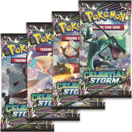 Celestial Storm Booster Pack Art Bundle [Set of 4] - SM - Celestial Storm Pokémon trading card