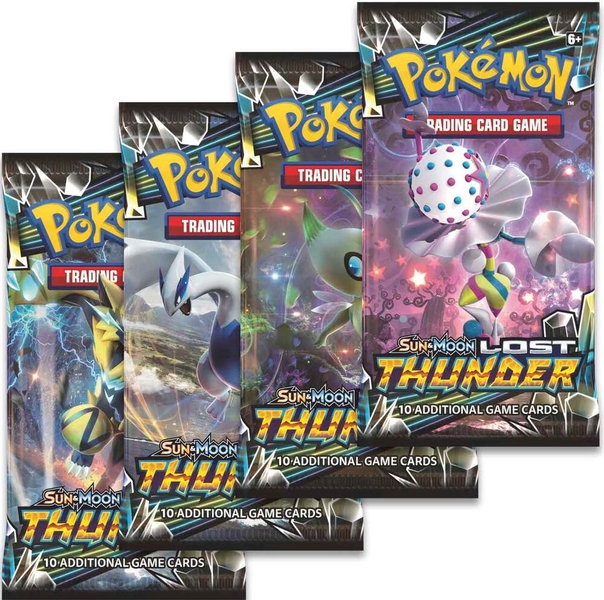 Lost Thunder Booster Pack Art Bundle [Set of 4] - SM - Lost Thunder Pokémon trading card