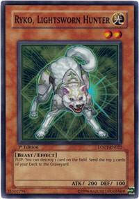 Ryko, Lightsworn Hunter - Light of Destruction YuGiOh trading card