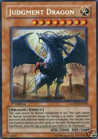 Judgment Dragon - Light of Destruction YuGiOh trading card