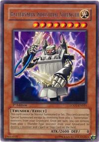 Batteryman Industrial Strength trading card from Light of Destruction Batteryman Industrial Strength - Light of Destruction YuGiOh trading card