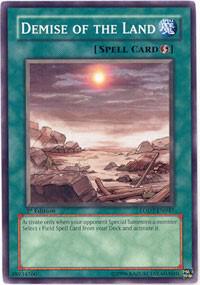 Demise of the Land - Light of Destruction YuGiOh trading card