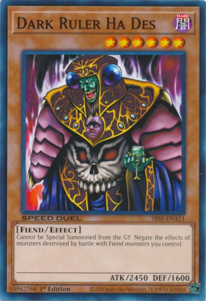 Dark Ruler Ha Des - Speed Duel: Tournament Pack 3 YuGiOh trading card
