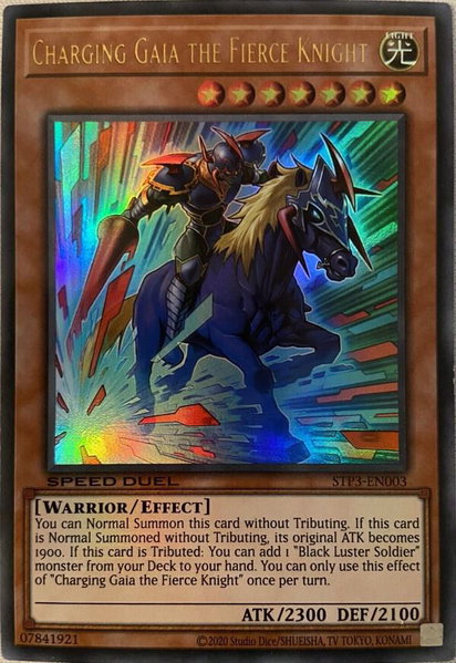 Charging Gaia the Fierce Knight - Speed Duel: Tournament Pack 3 YuGiOh trading card