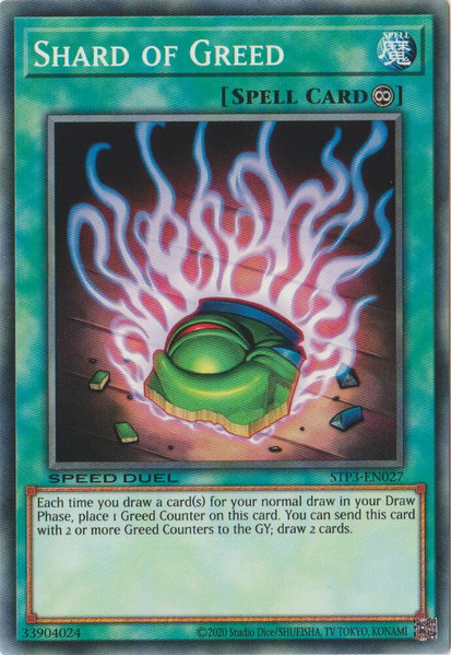 Shard of Greed - Speed Duel: Tournament Pack 3 YuGiOh trading card