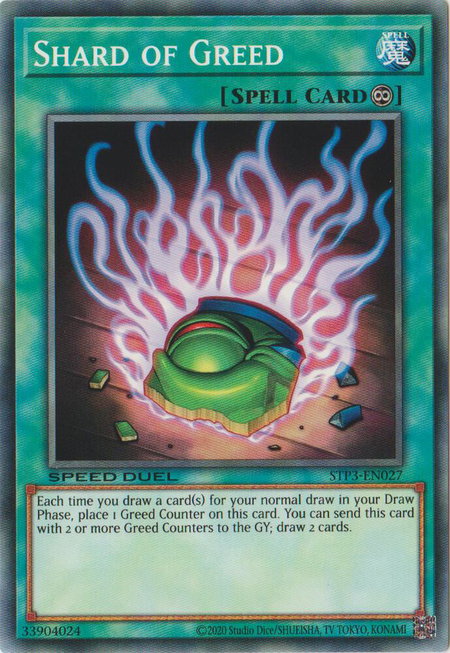 Shard of Greed - Speed Duel: Tournament Pack 3 YuGiOh trading card