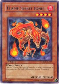 Flame Spirit Ignis - Light of Destruction YuGiOh trading card